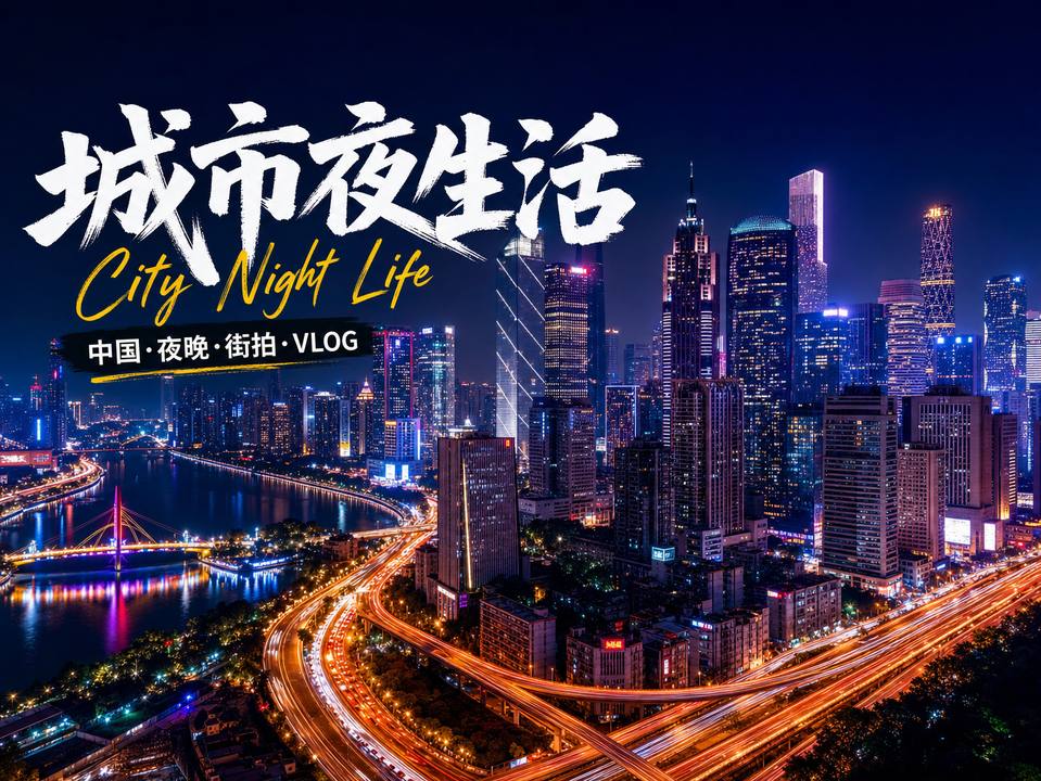 蘑菇视频城市夜景短视频霓虹都市